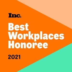 Inc Best Workplaces honoree 2021 logo